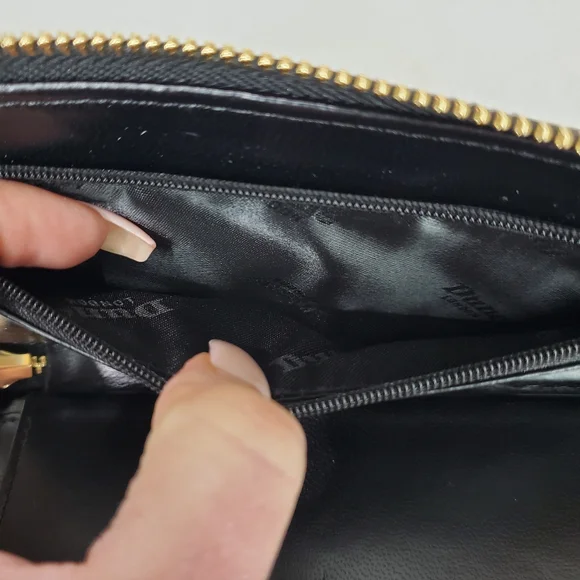 Dune London Wallet Wristlet, Leopard Print, Calf Hair, Strap, Gold Hardware - Picture 6 of 10